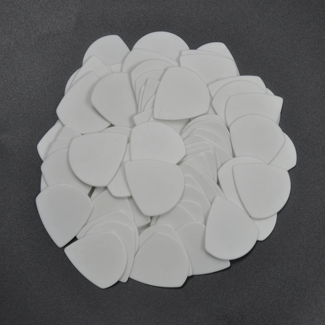 100Pcs Delrin Precision Jazz Picks Heavy Sharp Plectrums Matte White 1.2mm