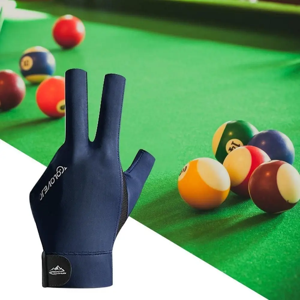 

1PCS Left Right Hand Snooker Glove Elasticity Anti Skid Billiard Glove Three Fingers Breathable Training Glove