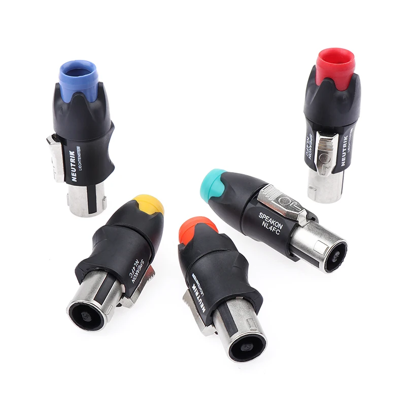 Metal 4 Pin Ohmic Audio Plug Connector Stage Speaker Wire Accessories Solder-free NL4FC