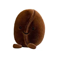 Brown Coffee Bean Simulated Food Plush Doll Pillow with Foot Soft Stuffed Sofa Decorative Cushion for Bedroom 3