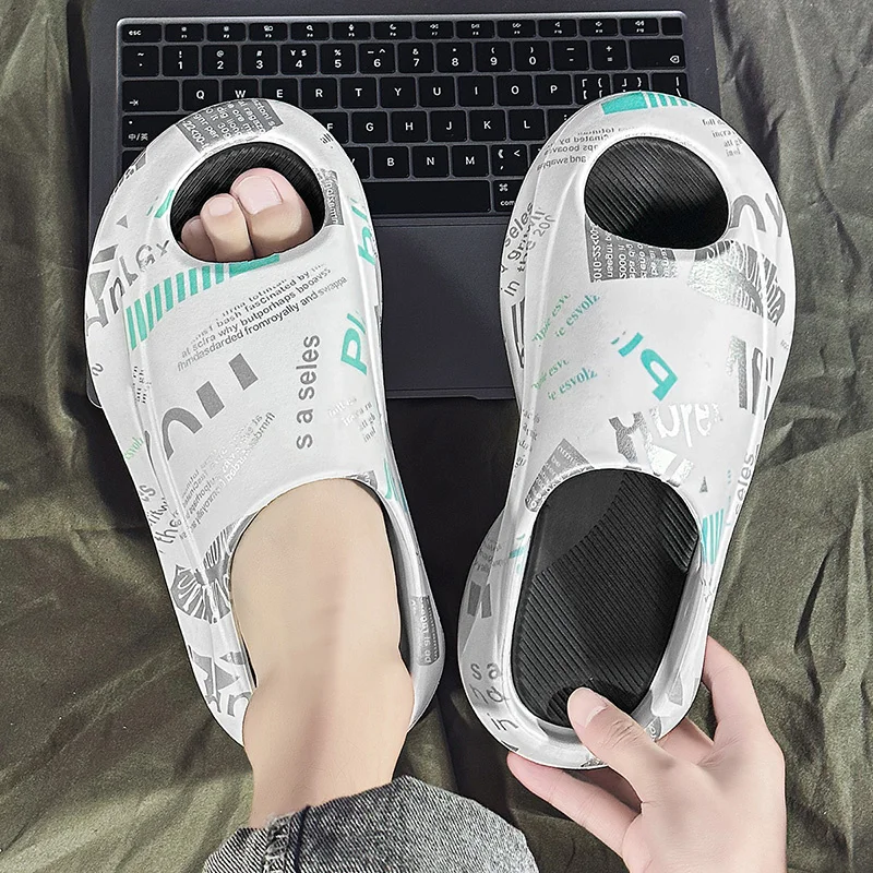Slip Slippers for Men Non-Slip Slip Comfy With Thick Sole Soft Foam Sliders Slipper for Indoor Outdoor_voghion.com