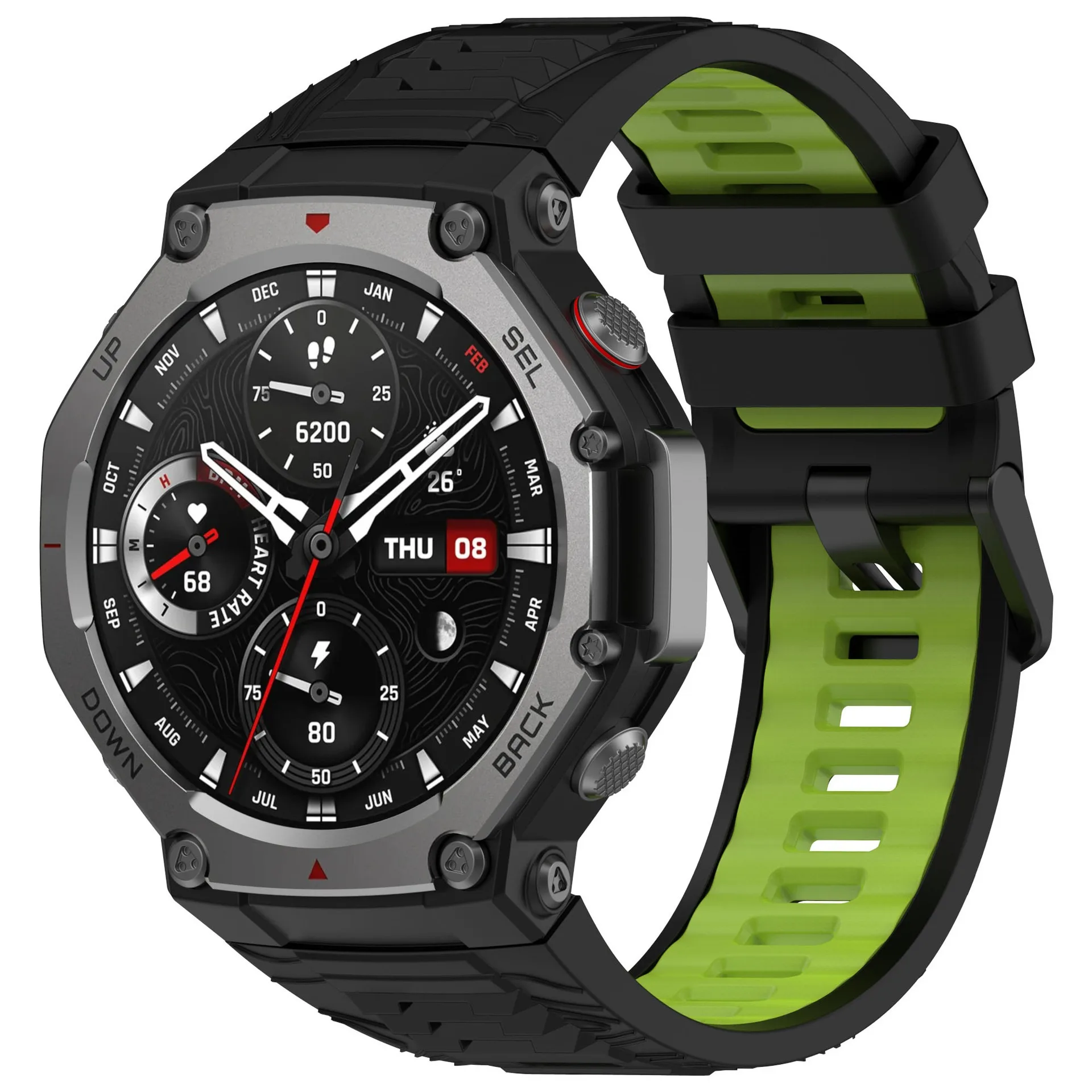 Premium Dual-Tone Silicone Smartwatch Strap - Compatible with Popular Smartwatch Models