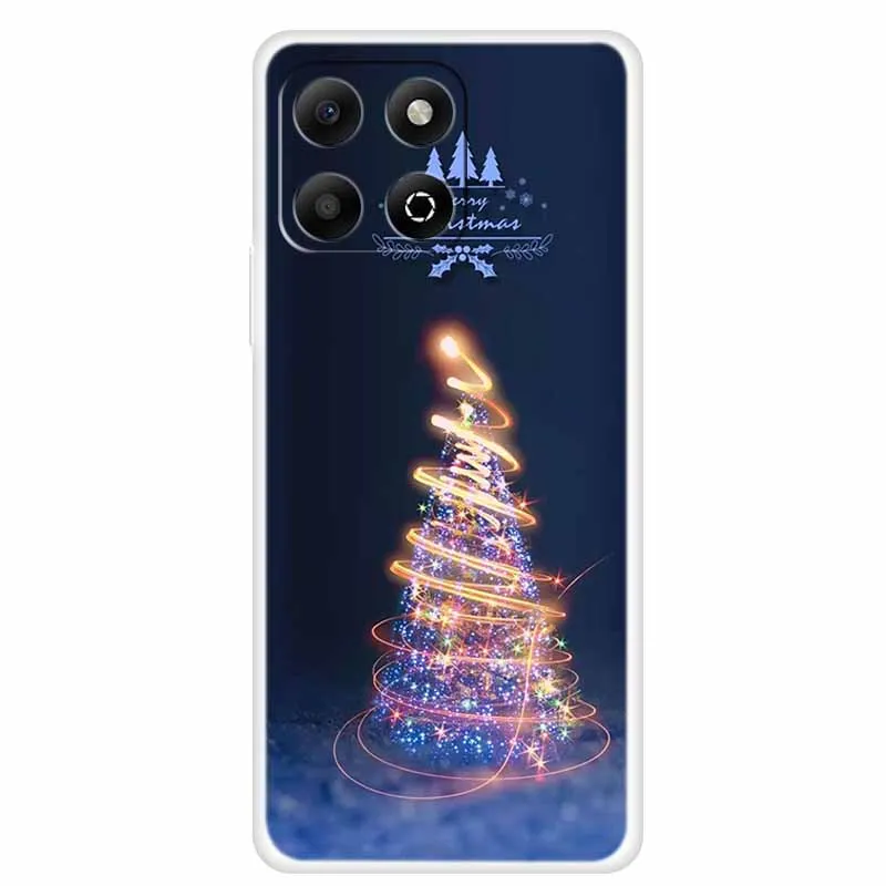 Festive Clear Silicone Phone Case - Soft TPU Christmas Design