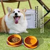 2 in 1 Foldable Pet Food Bowl Portable Silicone Puppy Dual Bowl Outdoor Travel Dog Drinking Bowl Folding Cat Bowls Dog Bowls