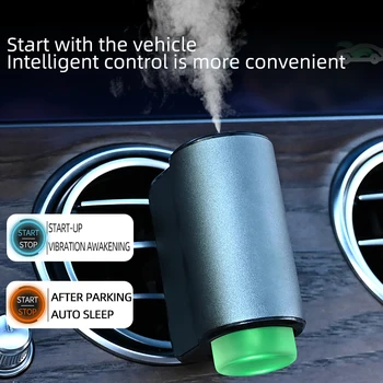 Smart Car Air Freshener Diffuser, Three Adjustable Modes, Intelligent Car Aroma Diffuser with 3pcs Essential Oil 1