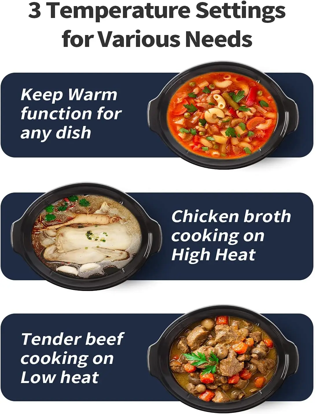 LAUNCH] KOOC 8.5-Quart Programmable Slow Cooker, Larger than 8 Quart, More Practical than 10 Quart, with Digital Countdown