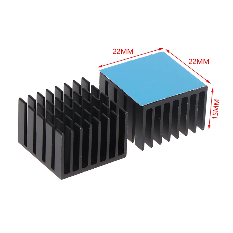 알루미늄 방열판 라디에이터 쿨러 5 개, 22x22x15mm, 전자 칩 IC LED 컴퓨터용 열 테이프 포함, 신제품