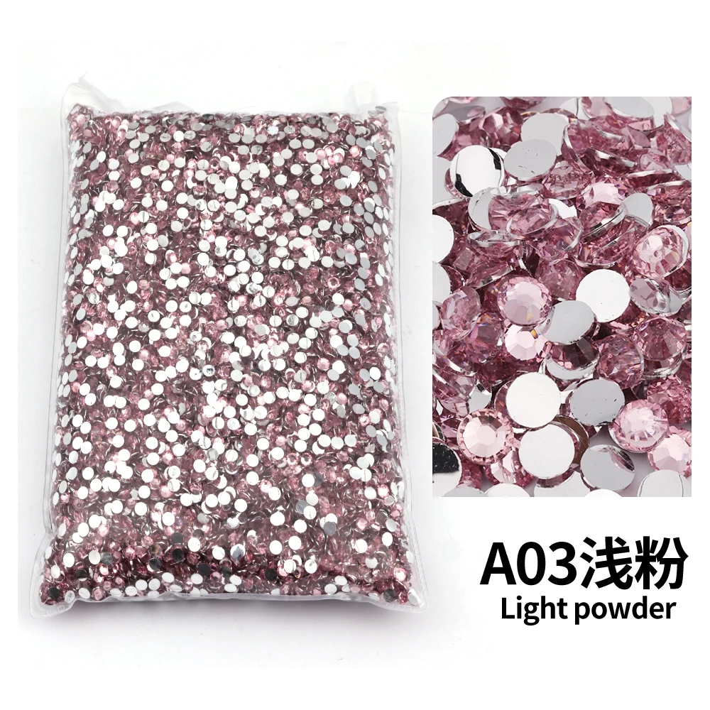 Variety Pack of Small Resin Rhinestones for Nail Art and DIY Crafts - Bulk Wholesale Flat Back Crystals