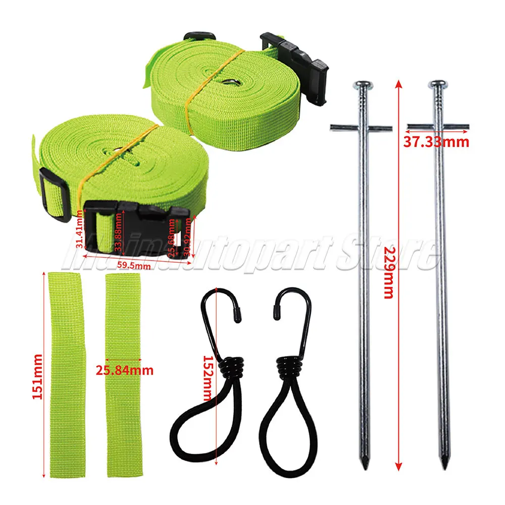 Green Storm Straps Awning Tie Down Kit For Kampa Storm Straps Awning Tie Down Kits