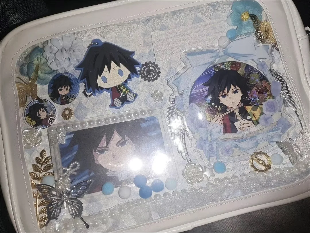 Italife Anime Badge Card Keychain Candy Bag Hanger for Pin Card Dolls Itabag Decoration Accessories Clear Protective Cover H313