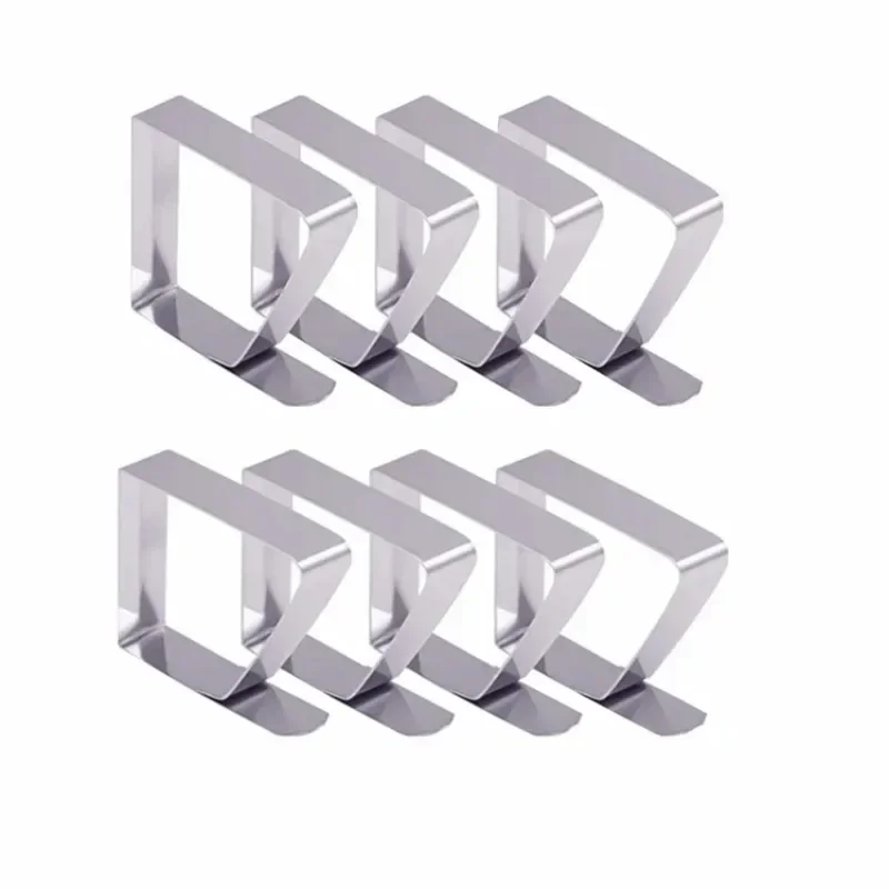 6ps/set Stainless steel tablecloth clip tablecloth triangle anti slip fixed clip large diameter