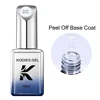 KODIES GEL Peel Off Base Coat UV Gel Nail Polish Clear Primer 15ML Semi Permanent UV Soft Pratice Gel For Protect Care Nails Art 4
