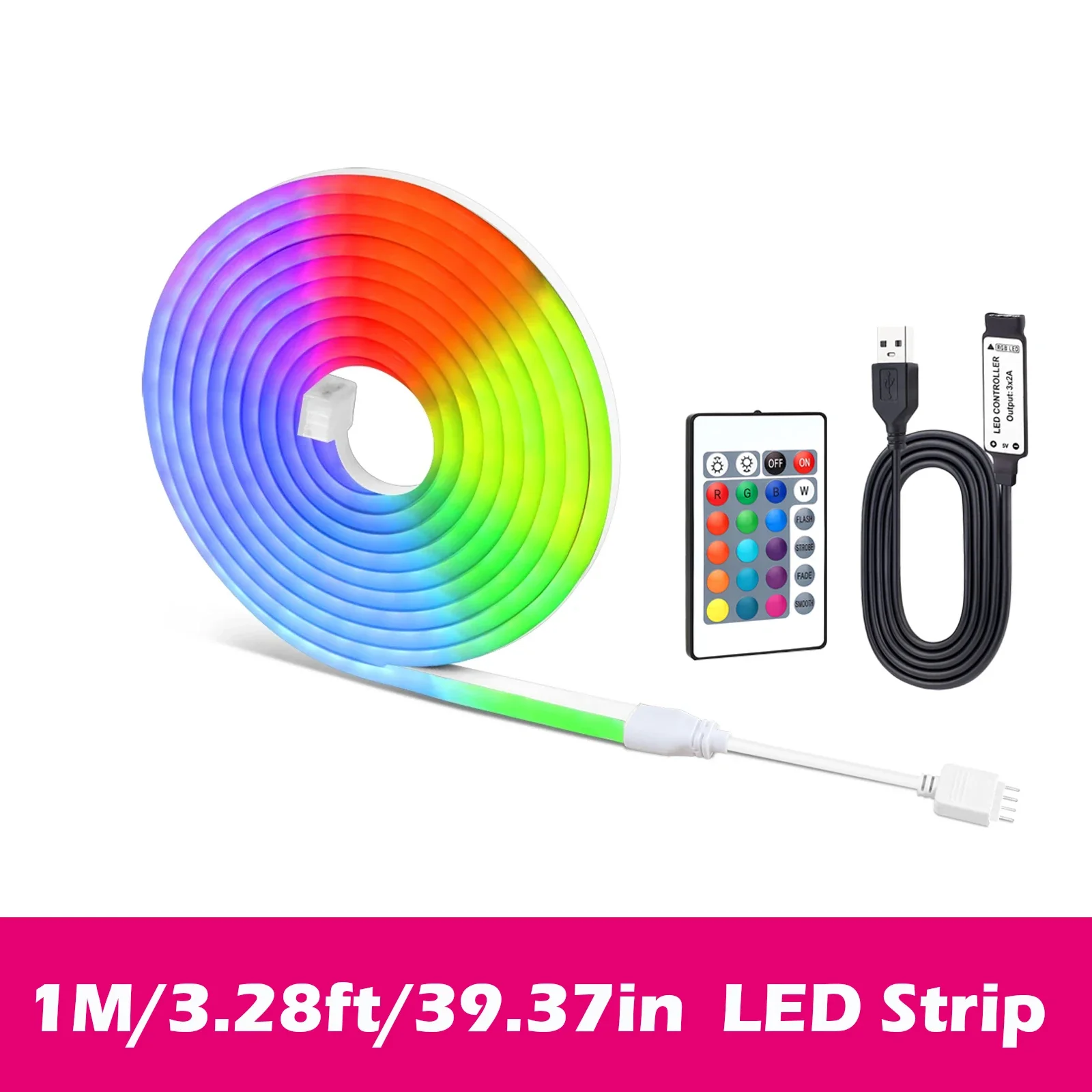 ตัวเลือกสินค้า ไฟ LED ยืดหยุ่น RGB ควบคุมด้วยรีโมท