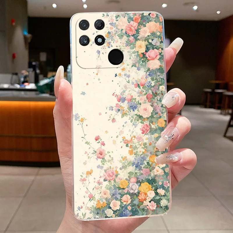 Luxury Clear Butterfly Flowers Soft Phone Case