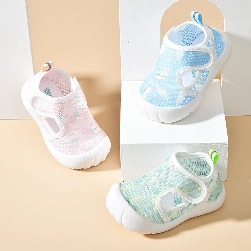 Baby Shoes Newborn Infant Boys Girls Prewalker Mesh Breathable Casual Shoes Indoor Non-slip Walking Toddler Sneakers