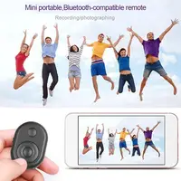 Mini bouton de contrôleur d'obturation à distance sans fil, compatible Bluetooth, retardateur, bâton d'appareil photo, obturateur de Page de téléphone, libération de rotation 5