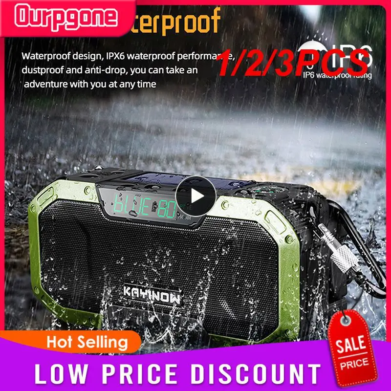 

1/2/3PCS KAYINOW Portable Emergency Solar Hand Crank Radio 5000mAh Power Bank Cranker Flash Light Camping Radio Survival Kit