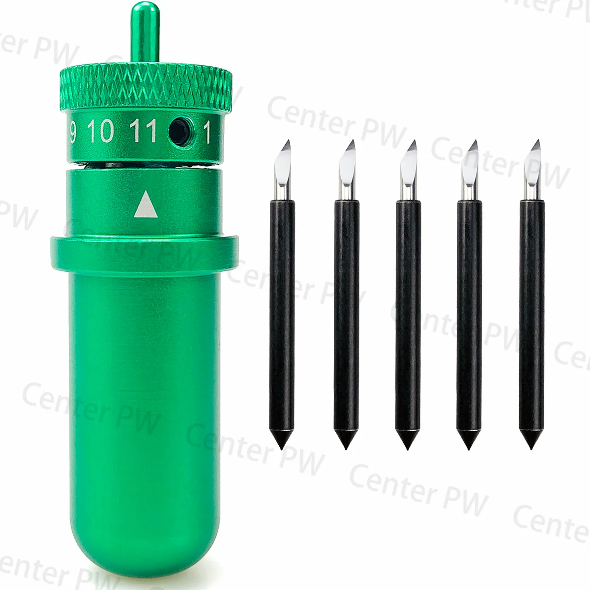 5 Pezzi Deepcut Blade Vinyl Cutter Offset 0.25Mm Per Graphtec Silhouette Cameo 4 Plus Pro Portrait 3 E 1Pc Blade Holder