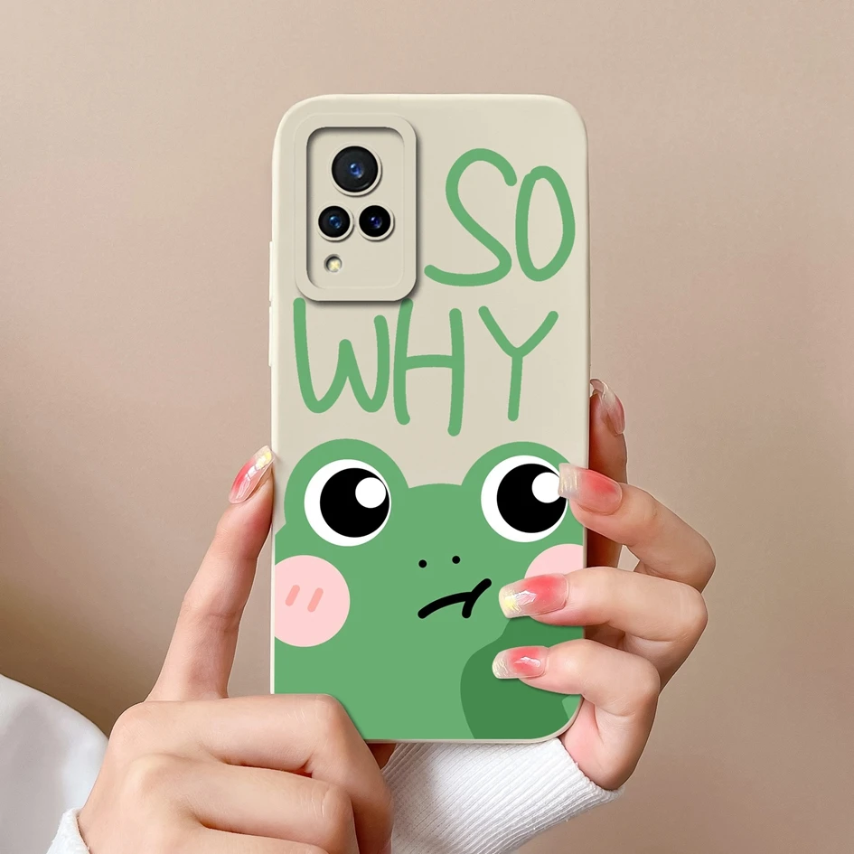 Beautiful Color Floral Pattern Liquid Silicone Phone Case with Lens Protection