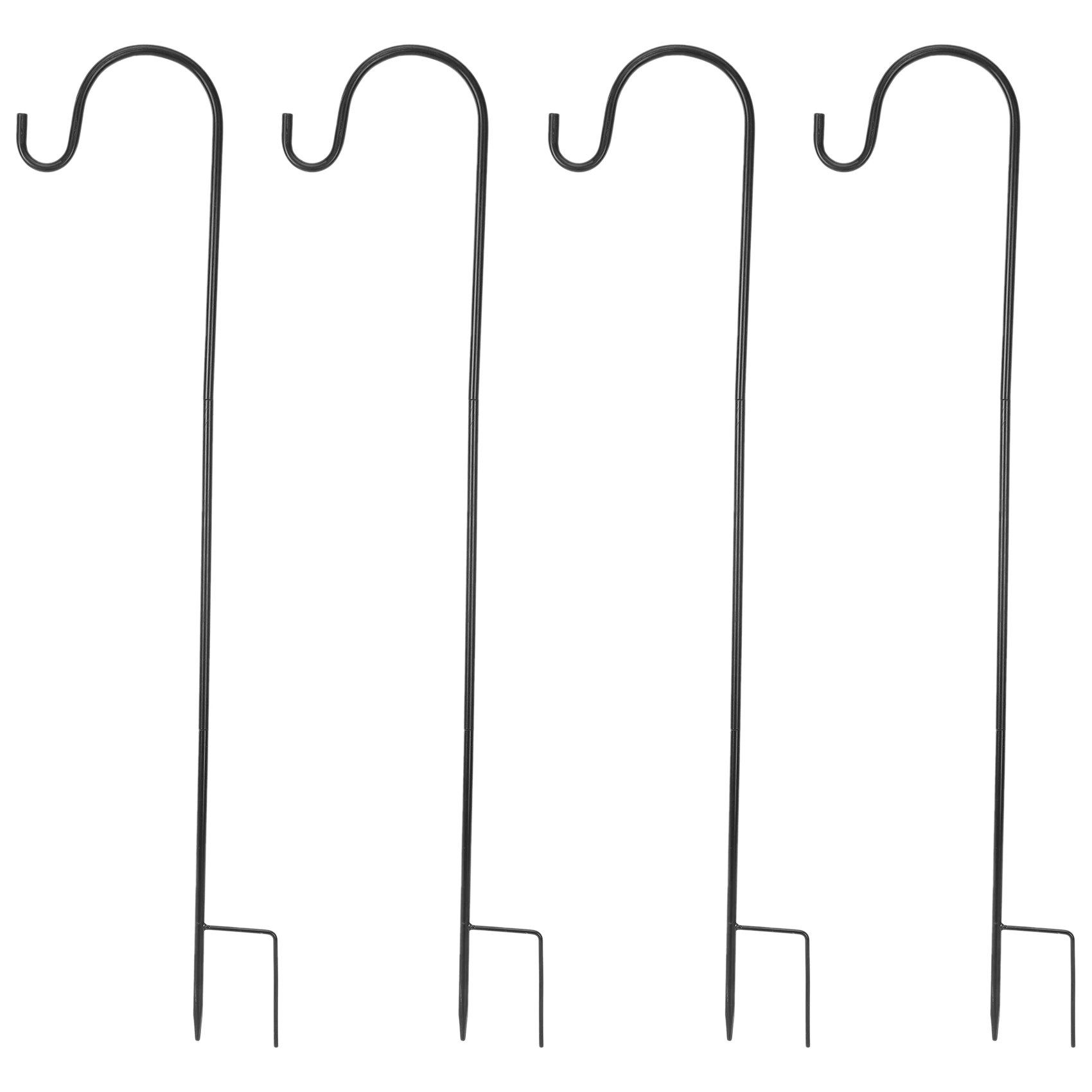

4 Pcs Adjustable Shepherd Crook Hooks,Festoon Pole with ,Garden Border for String Lights,Flower Ball,Plant