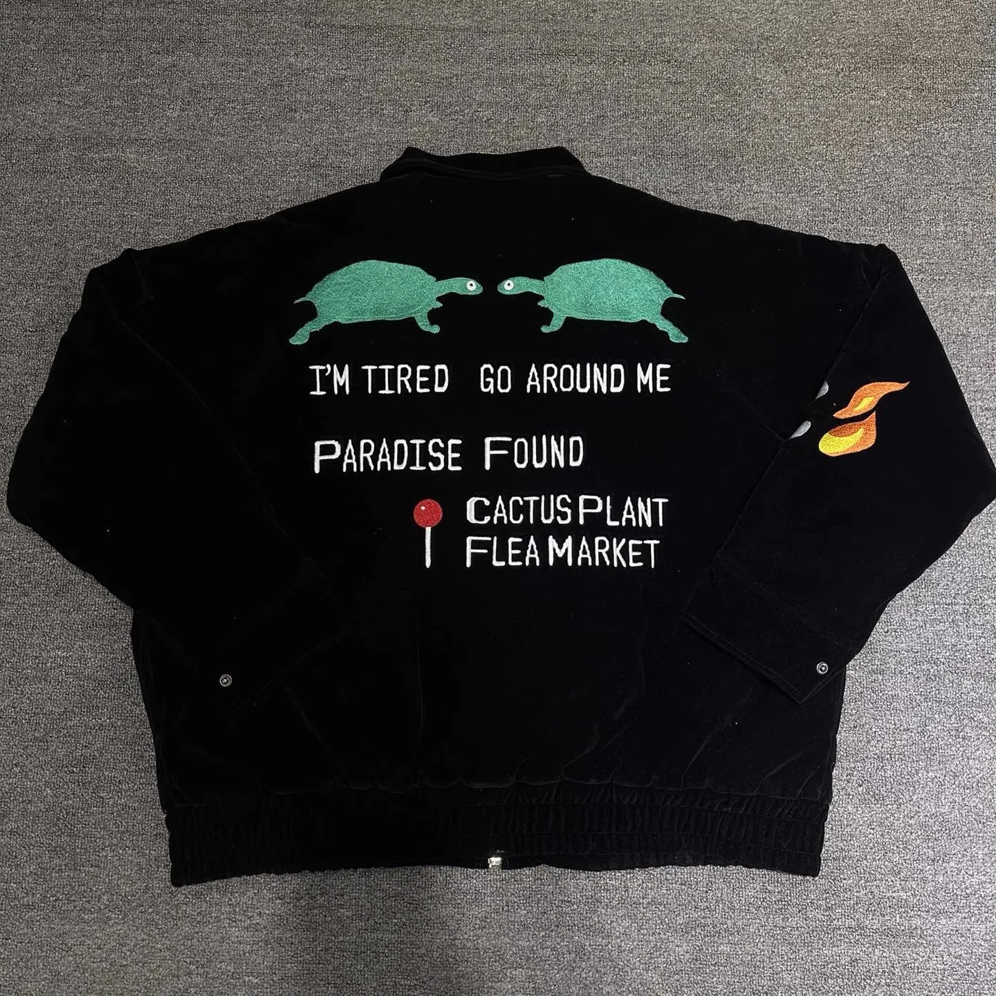 CPFM.XYZ too slow souvenir jacket Suede Heavy Industry Embroidered Souvenir Jackets and Jackets