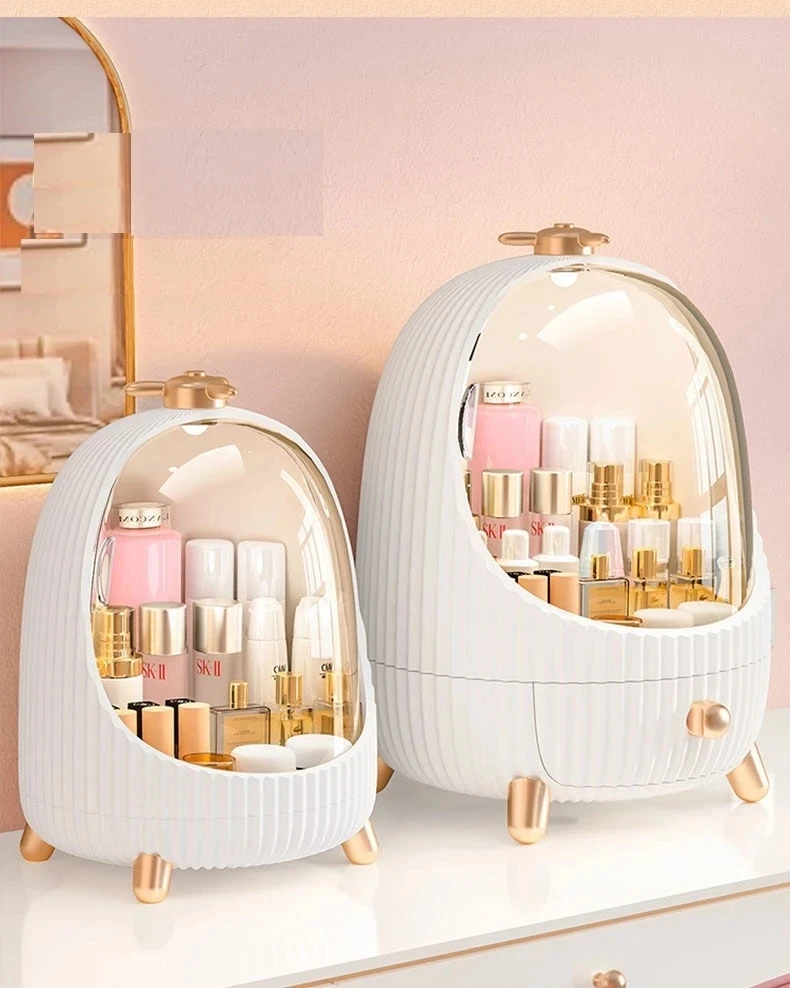 New Desktop Makeup Organizer Cosmetics Storage Box Cosmetics Skincare Organizer Display Case for Cosmetics Lipsticks Jewelry 3