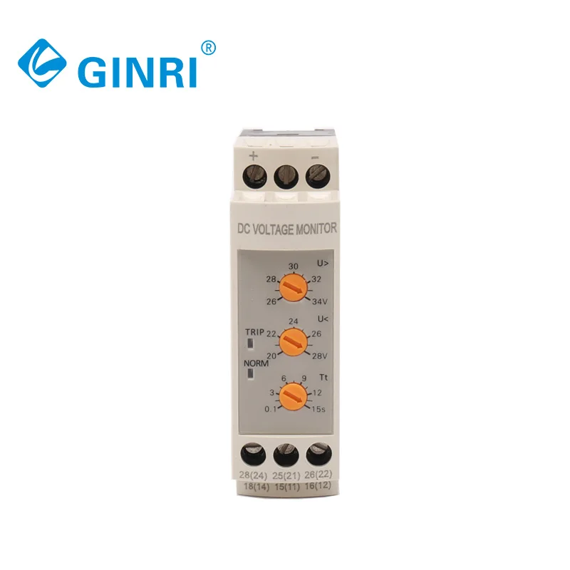 GINRI DVRD 24V DC Over Voltage Protection Voltage Monitoring Relaymonitoring relayvoltage
