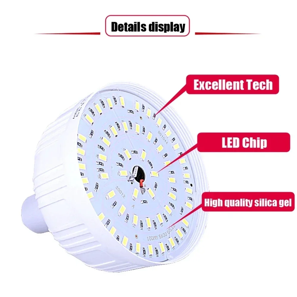 Description Picture 4 of itemPortable USB Rechargeable LED Camping Lights Outdoor Emergency Lamp Bulb High Power Lamp Bulb Battery Lantern BBQ Tents Lighting