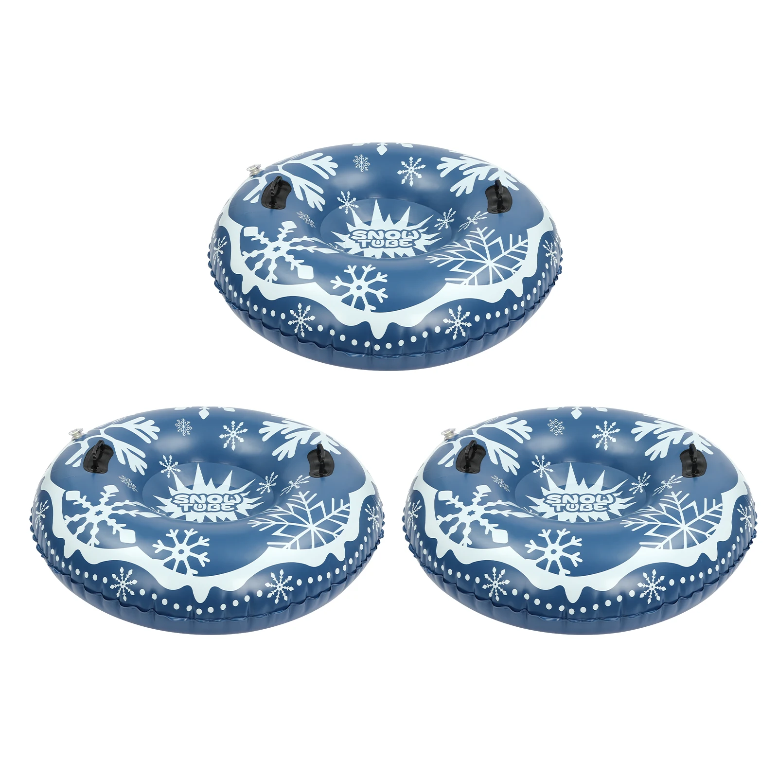 3PCS Universal Outdoor Thickened PVC InflatableThickened PVC Inflatable Winter Ski Circle W/2 Grippable Handles Sledding Tube