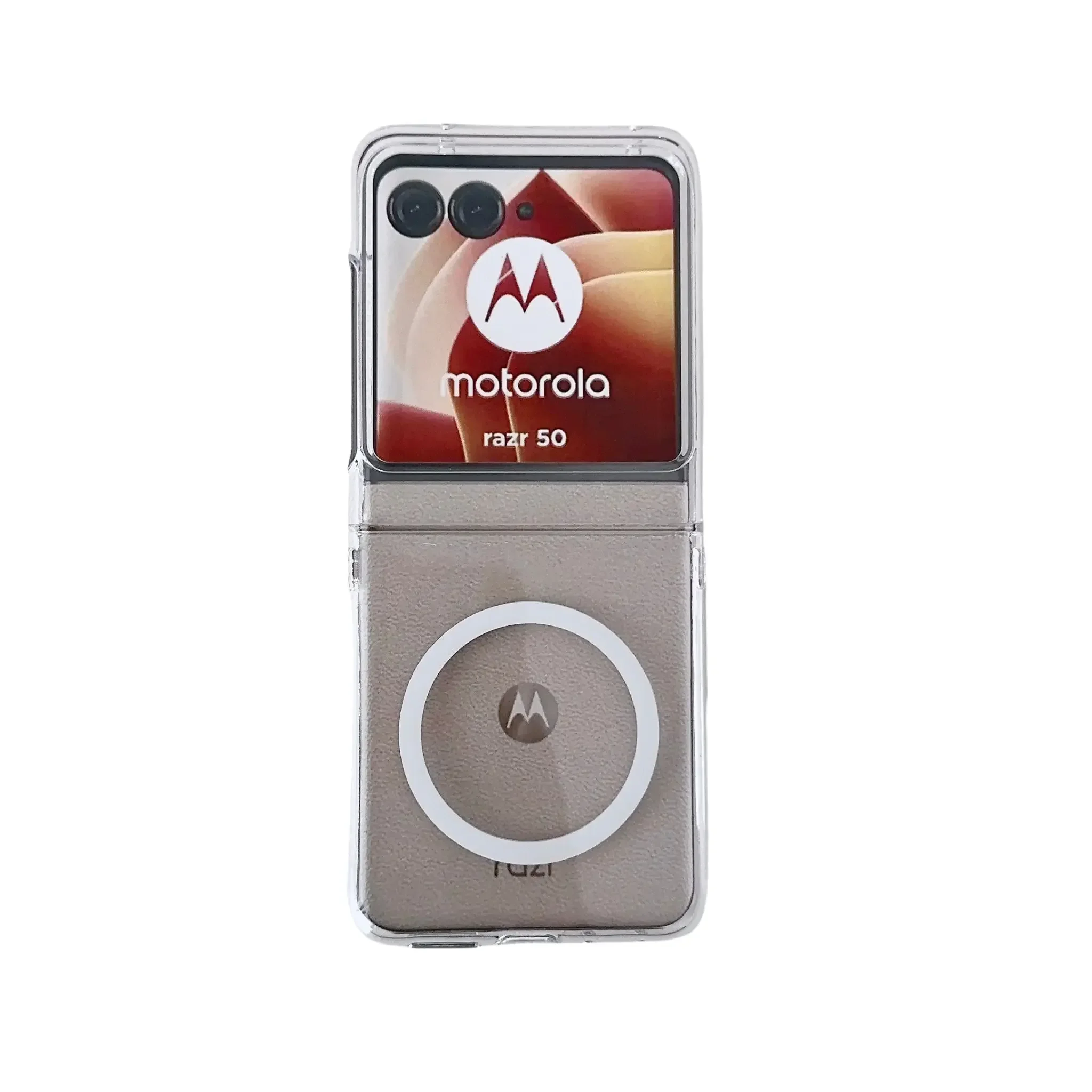 Transparent Magnetic Phone Case with Wireless Charging and Hinge Protection