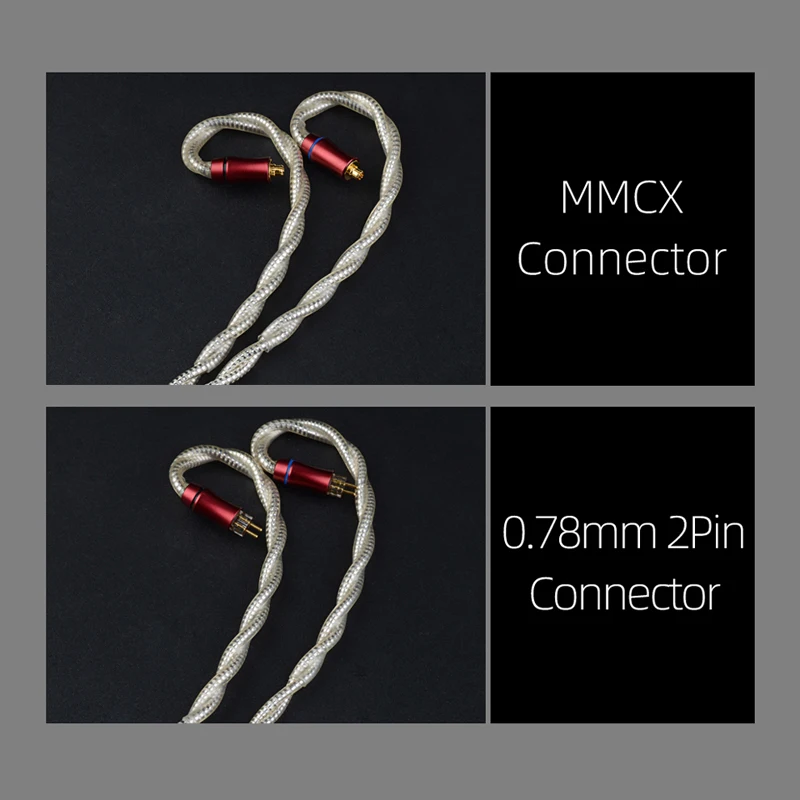 NiceHCK MissLeaf Flagship Wire 7N Silver Plated OCC+High Conductivity OCC  Earphone Cable 4.4mm MMCX/0.78mm 2Pin SNOW S12 Lofty