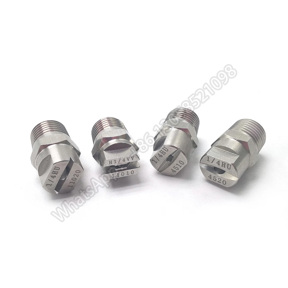 1/4" Stainless Steel Industrial Fan Flat Spray Nozzle,HVV HU Jet Flat Fan Spray Nozzle,car washing, Spray Tip 6