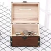 Vintage Treasure Storage Box Piggy Bank Organizer Saving Box Case with Lock for Home Retro Treasure Chest with Lock 4