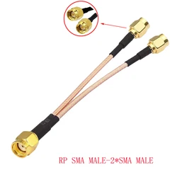 SMA Y - Type Splitter Combiner Jumper Cable with RG316 Coaxial Wiring - 20CM (RPSMAJ - 2SMAJ)