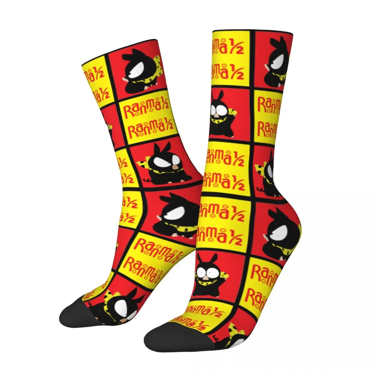 

Cozy Unisex Socks Ranma Pig Blocks P Chan Merchandise Warm Funny Skateboard Sock All Season