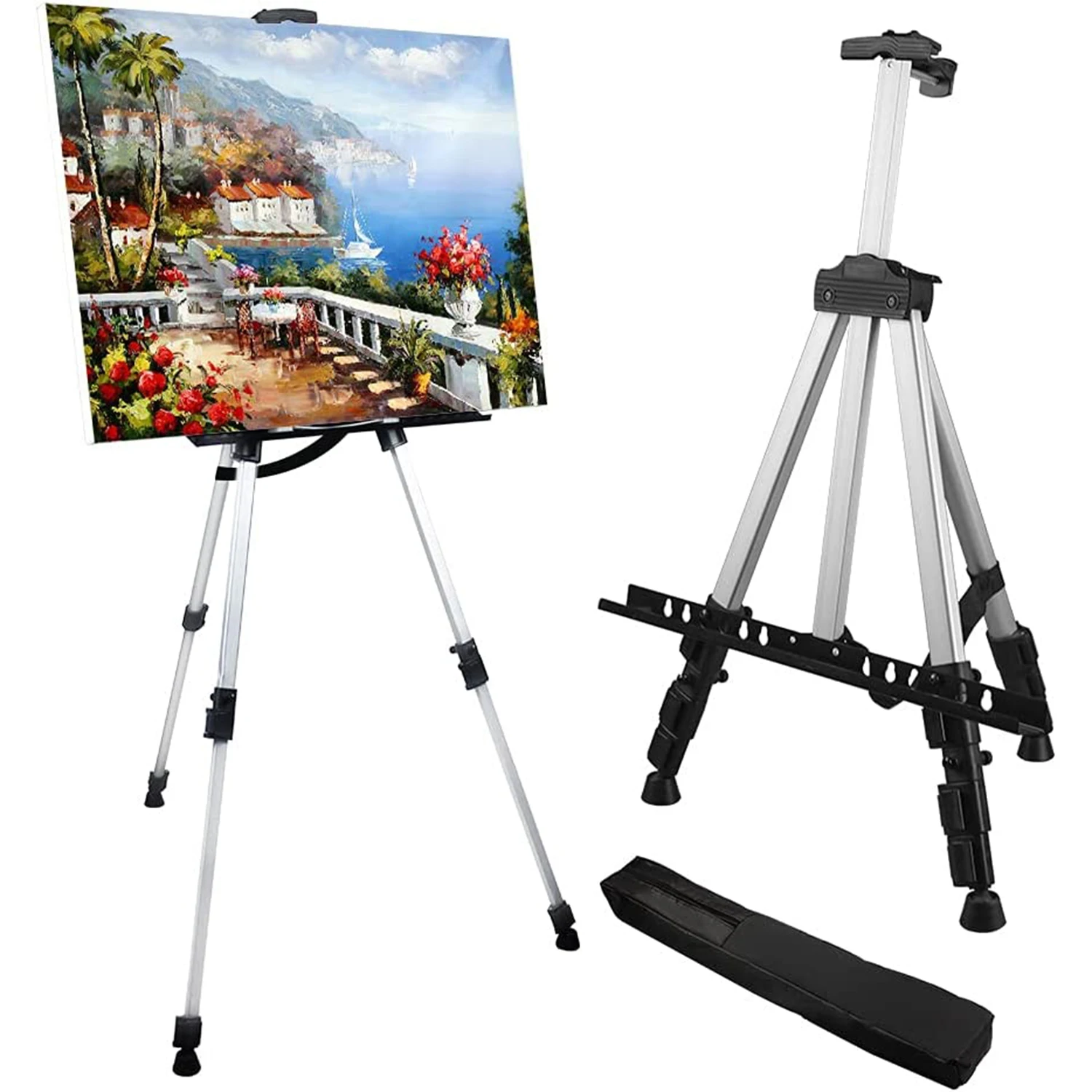 Easel Stand For Wedding Sign Easel For Display Portable Sign Easel Stand  Adjustable Metal Tripod Display Easel For Painting 63'' - Easels -  AliExpress