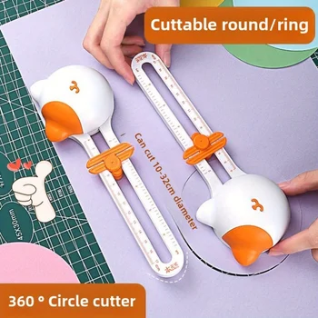 Taglierina Rotonda Regolabile a 360 Gradi con Scala, Taglia Diametri da 10-30 cm, Ideale per Ufficio, Scuola e Lavori Artigianali Domestici
