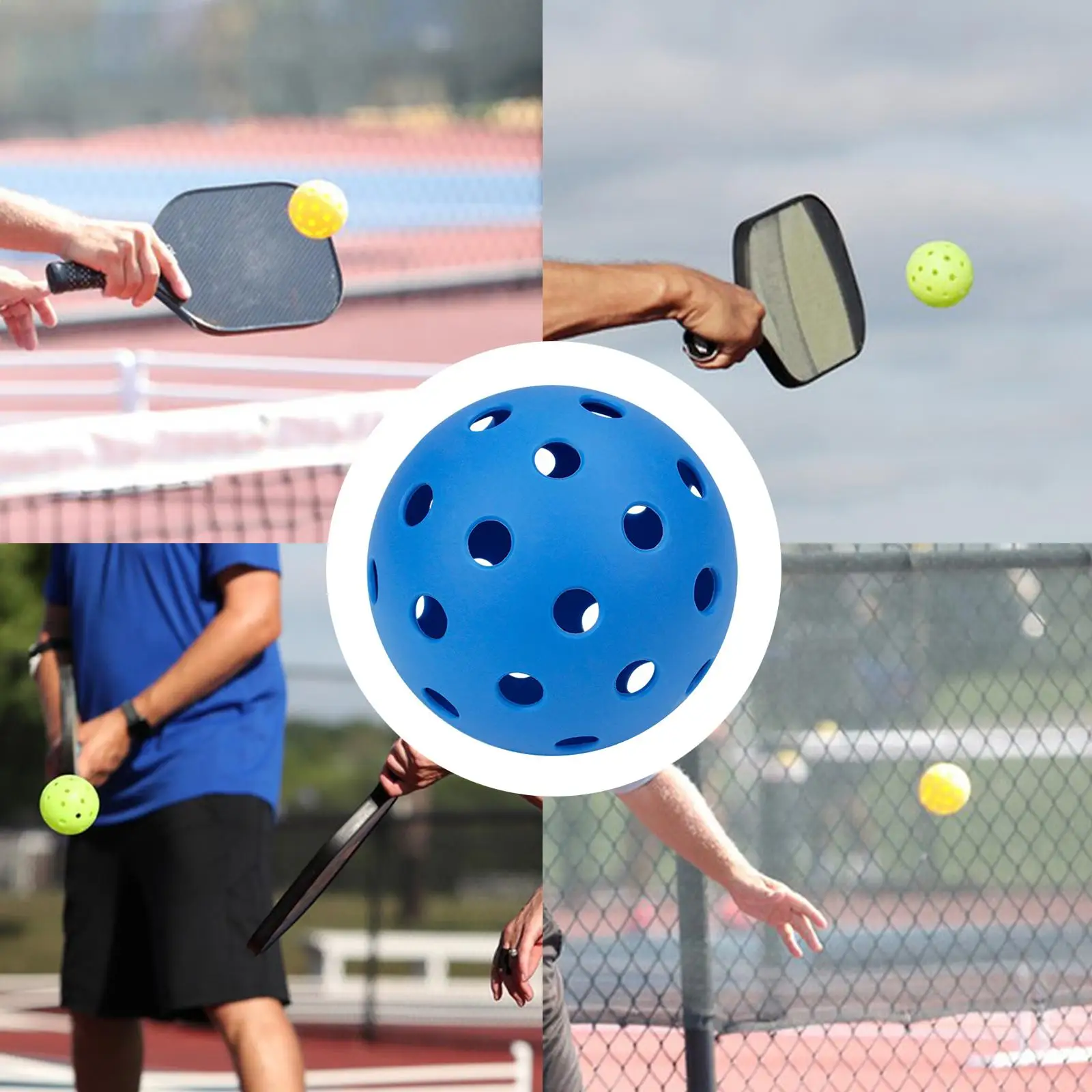 كرة بيكلبول مضيئة متينة للتدريب في الملاعب الخارجية للعب في البطولات المعتمدة Luminous Pickleball Ball Durable Practice for Outdoor Courts Sanctioned Tournament Play