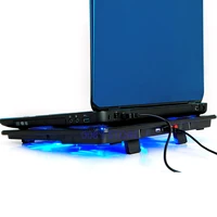 New Radiator Cooler Cooling For Laptop Pad 13 14 15 17" Inch With Five Fan Two USB Port Side-Proof Stand Notebook Light Heatsink - Image 5