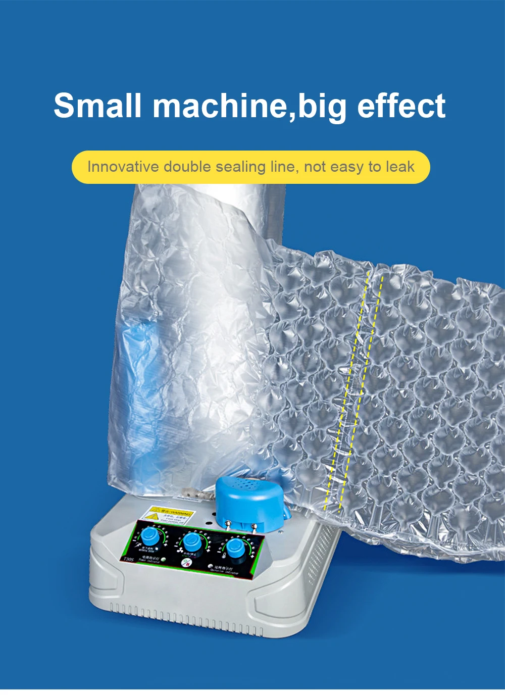 Fully Automatic Air Cushion Machine T30 Inflator Portable Bubble Pillow Inflator