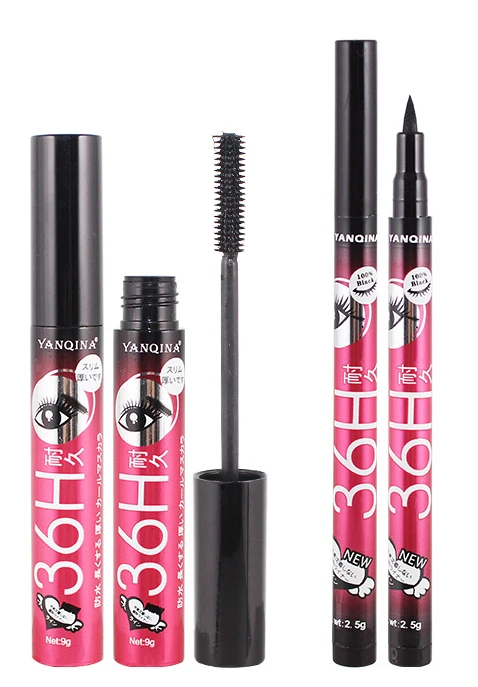 Nuovo Set Di Mascara E Eyeliner Da 36 Ore 2 In 1 Mascara Eyeliner Pencil 36 H Long Lasting Smudge Proof Liquid Eyeliner Pencil Mascara