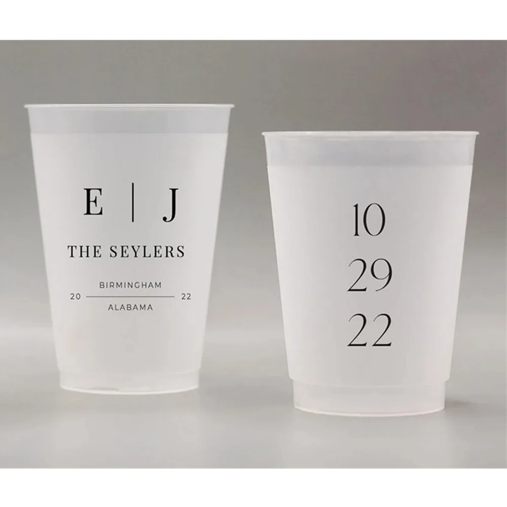 Tazze Flessibili Infrangibili Smerigliate Personalizzate, Tazze Personalizzate Per Bomboniere, Bomboniere, Matrimoni Minimalisti, Matrimoni Moderni