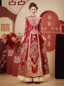 New large-sized cheongsam and heavy-duty wedding dress