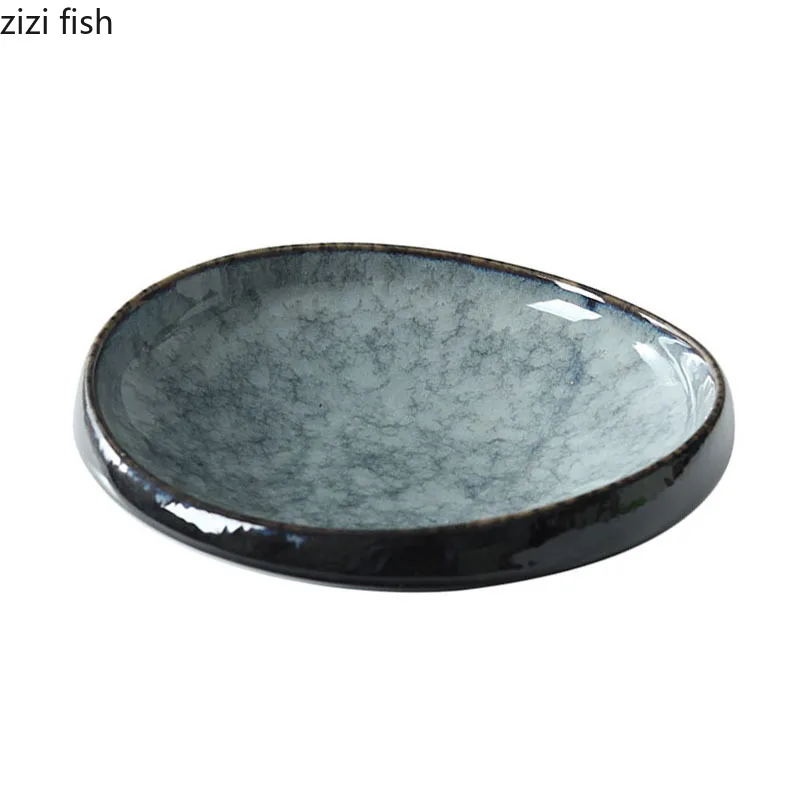 Creative Irregular Ceramic Dinner Plate Dessert Plate Snack Salad Plates Thick Soup Plates Restaurant Special Tableware