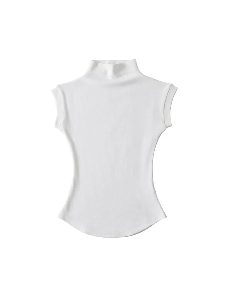 Women Summer Sexy Turtleneck Sleeveless T-Shirts Tops Solid Slim Fit Pullovers Causal Tees Shirts Female Streetwear Basics Tees Best Sellers In Women's Clothing Women Summer Sexy Turtleneck Sleeveless T-Shirts Tops Solid Slim Fit Pullovers Causal Tees Shirts Female Streetwear Basics Tees Best Sellers In Women's Clothing
