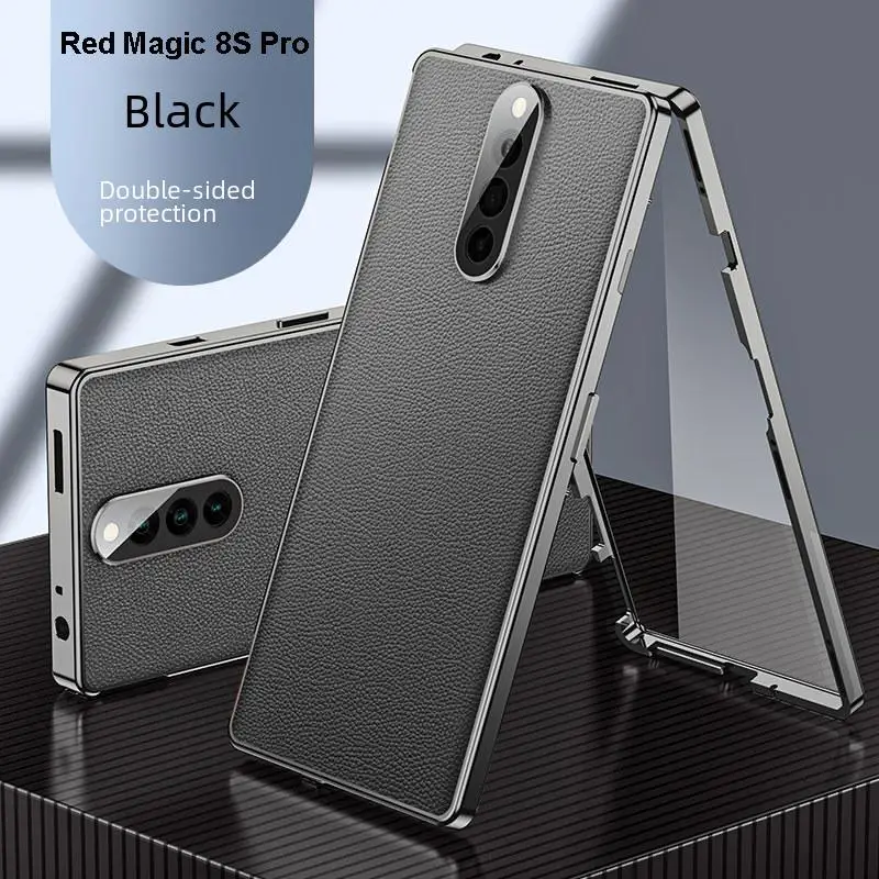 

ZTE Red Magic 8S Pro NX729S чехол 360 полная защита Передняя прозрачная стеклянная зеркальная задняя искусственная задняя крышка для Red Magic 8S Pro Plus