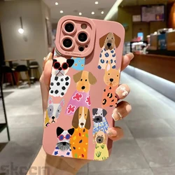 Vibrant Cartoon Dog Pattern Phone Case Cover - Galaxy S20+ (Pink - YYDSM1215)