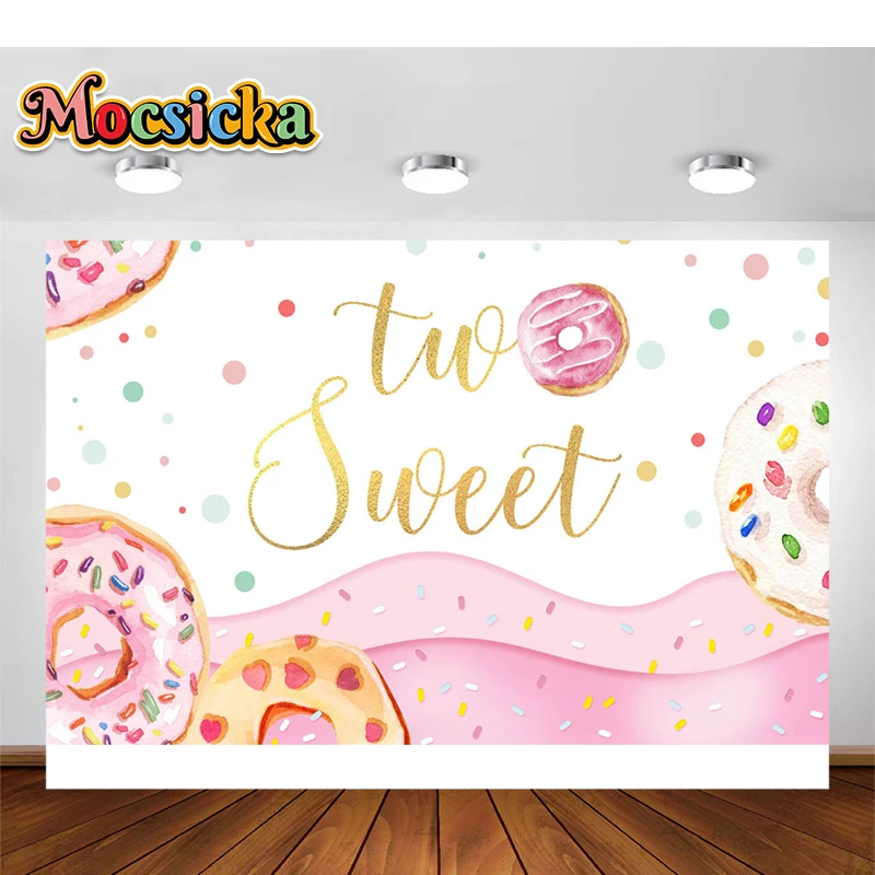 

Donut Candy Photography Backdrops Baby 1st Birthday Photo Background Children Portrait Newborn Photophone Props Decoration