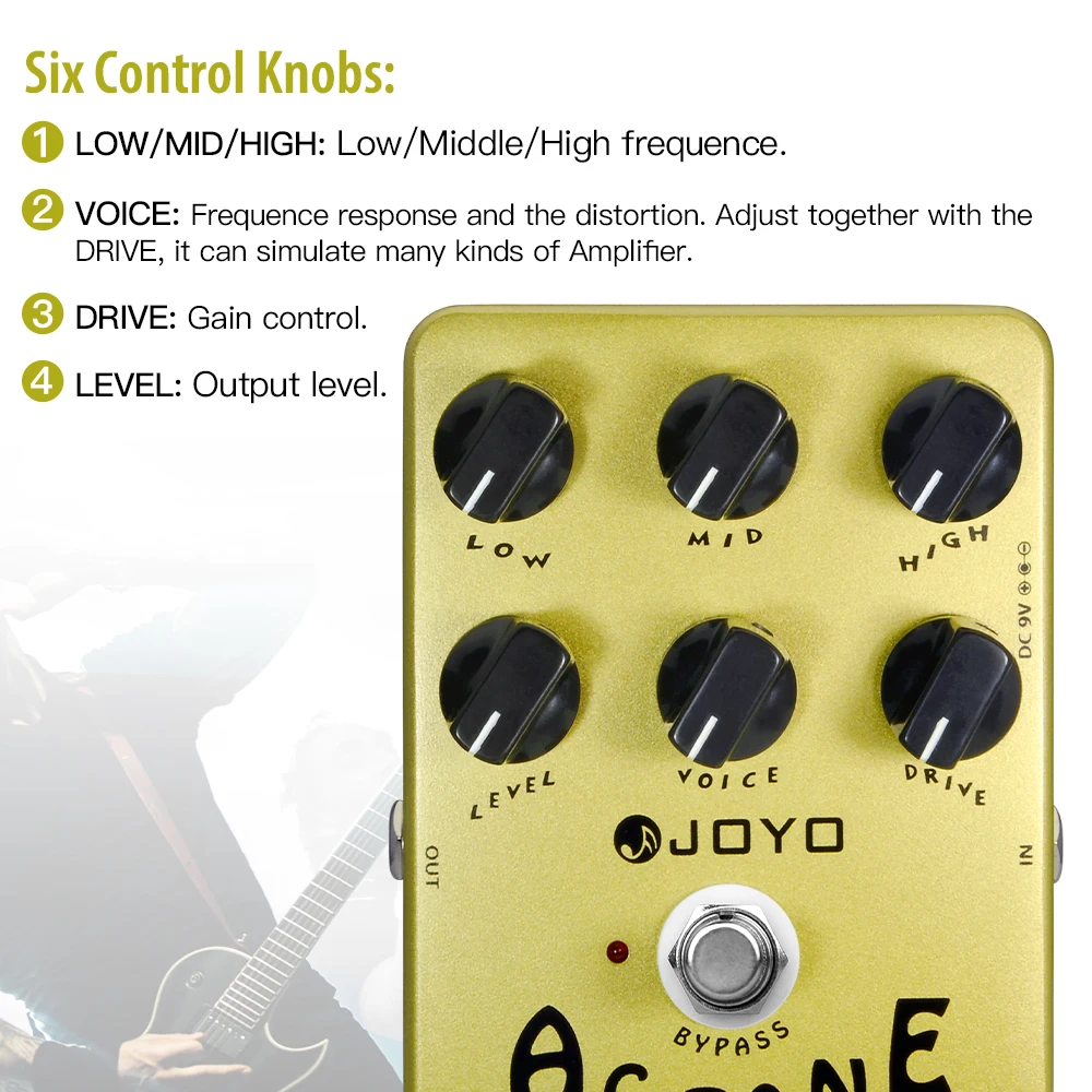 JF-13 AC TONE Overdrive Guitar Pedal Simulate from AC-30 Tube Amplifier Classic