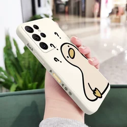 Whimsical Duck Design Phone Case Cover for Galaxy S22 (White 1)